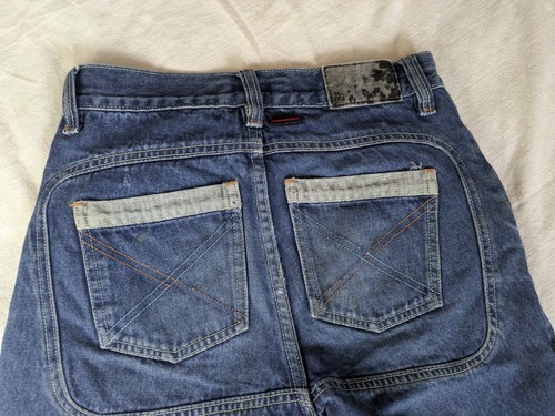 Jeans DE COLECCIÓN FUBU Niños Jóvenes Pierna Ancha Carga Sueltos Grunge Azul Talla 30x25 - Imagen 11 de 13