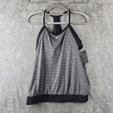 Nike 2-in-1 Tankini Top Sports Bra Womens Size Large Black White Gym NWT