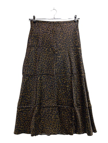ZARA Gonna a campana Donna Taglia IT 42 nero-ocra-bronzo stile casual