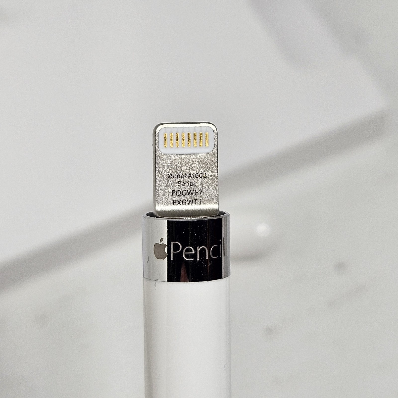 как выглядит Apple Pencil Model A1603 White Tested Working Stylus Drawing Art Work Signing фото