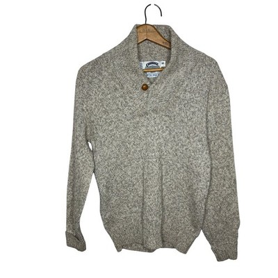 Cambridge Dry Goods Company Mens Shawl Collar Sweater Medium British Ragg Wool