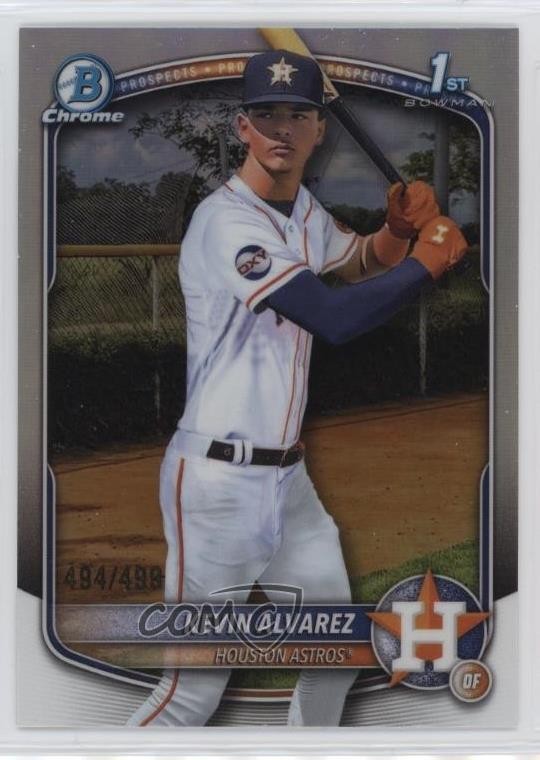 2025 Bowman Chrome Prospects Refractor 494/499 Kevin Alvarez #BCP-227 1d0h