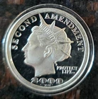 2009 Silver 1 oz NORFED Liberty $20 BUD'S GUN SHOP - 2nd Amendment Proof-Like