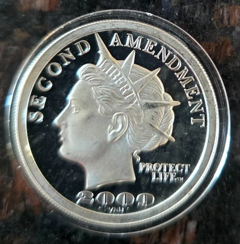 2009 Silver 1 oz NORFED Liberty $20 BUD'S GUN SHOP - 2nd Amendment Proof-Like