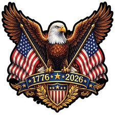 250th Anniversary USA Flag Sticker Bumper Car Decal Patriotic American Eagle