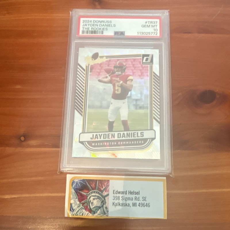 Panini Donruss 2024 The Rookies Jayden Daniels RC #TR-37 PSA 10 Commanders