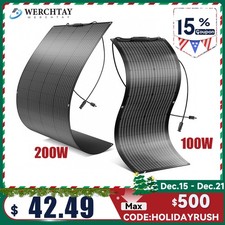100W 200W Flexible Solar Panel Portable 12V for Camping/Home/Car Battery/Rooftop