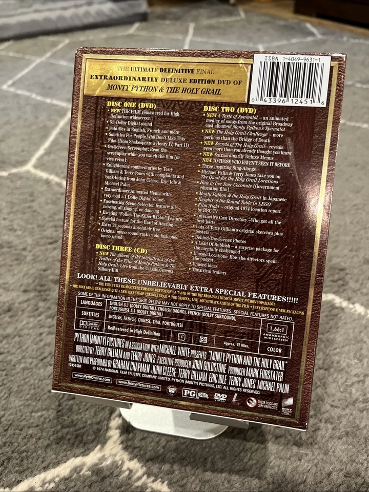 Monty Python and the Holy Grail (Extraordinarily Deluxe Three-Disc E - GOOD - Image 2 of 4