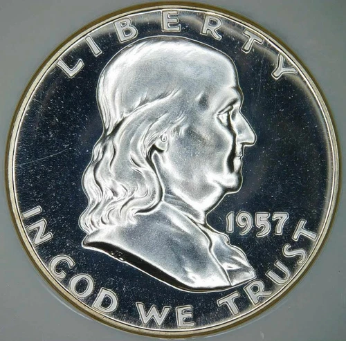 1957__PF 67 CAMEO__Franklin Half Dollar__Superb Coin__NGC, Proof Silver, Coin