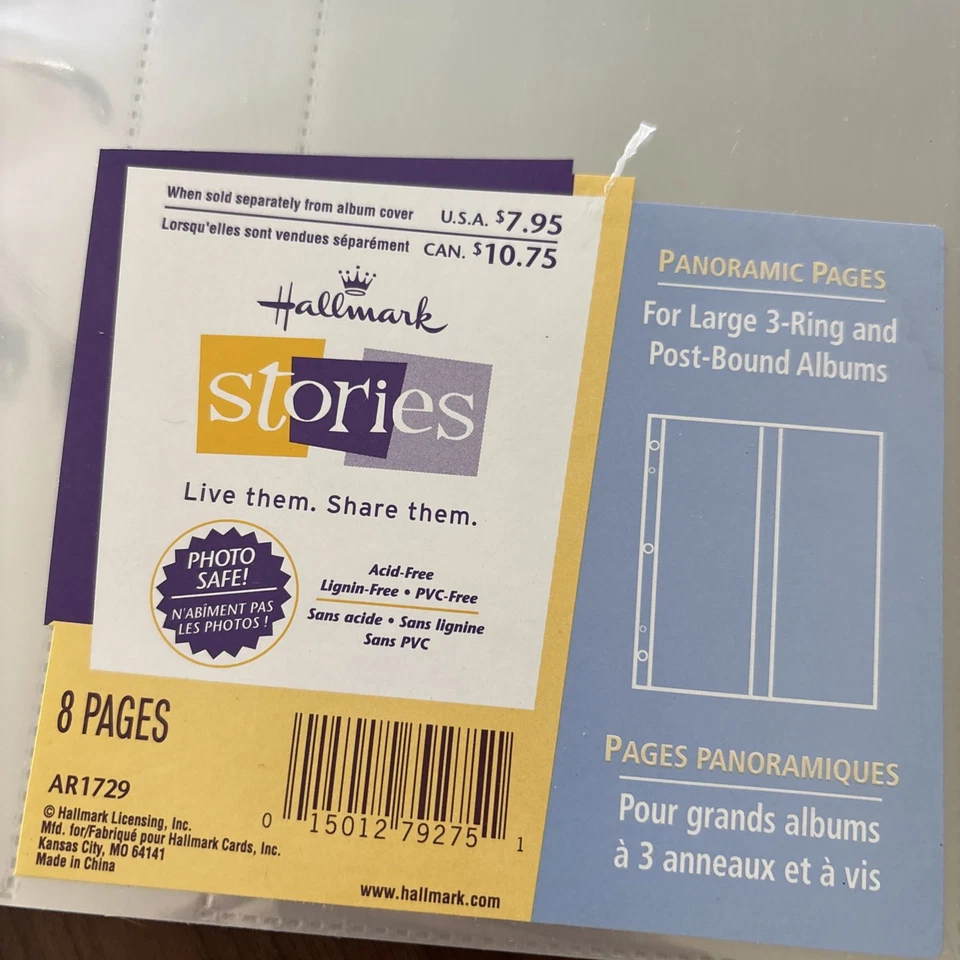 HALLMARK AR1729 HISTORIAS ÁLBUM GRANDE PÁGINAS PANORÁMICAS ~ Lote de 48 páginas Foto 2 de 3