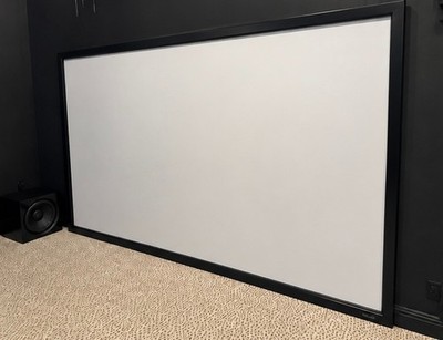 Draper ShadowBox Clarion 123  Fixed Frame Projector Screen   Grey XH600V   Home 