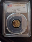 2018 $5 Perfect 1/10 oz American Gold Eagle PCGS MS70 First Strike valued $660+