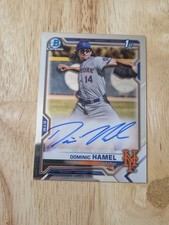 2021 Bowman Chrome DOMINIC HAMEL 1st Autograph #CDA-DH Rookie Auto Mets