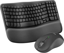 Logitech - Wave Keys MK670 Combo Ergonomic Wireless Membrane Keyboard and Mou...