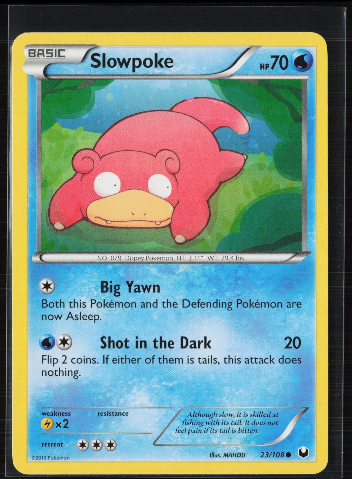 Slowpoke 23/108 Common Dark Explorers Pokemon Lightly Played