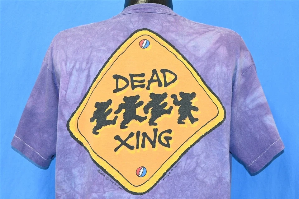 Camiseta de colección años 90 GRATEFUL DEAD TOGETHER KEEP TRUCKIN ROCK TIE DYE AZUL LÍQUIDO XL Foto 4 de 4