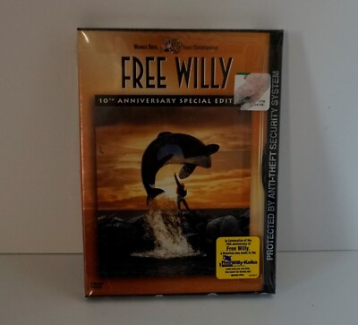 Free Willy (DVD, 2003, 10th Anniversary Special Edition, Snap Case) New/Sealed