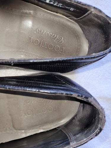 Vintage Foot Joy Black Genuine Lizard Mens Shoes Size 12 A - Picture 4 of 4