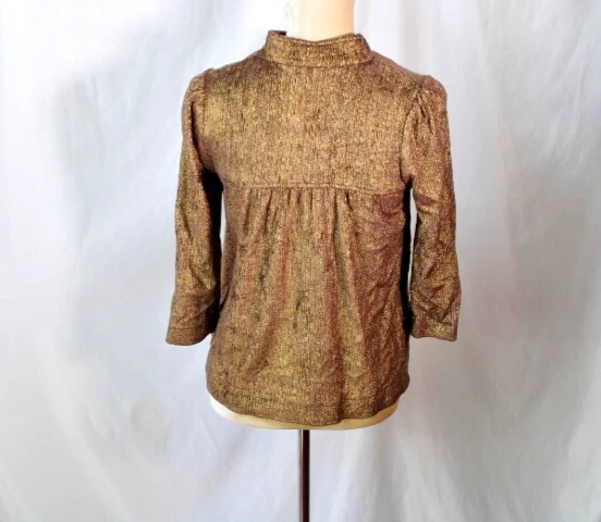 La Rok Gold Blazer Jacket Size S - Imagem 3 de 4