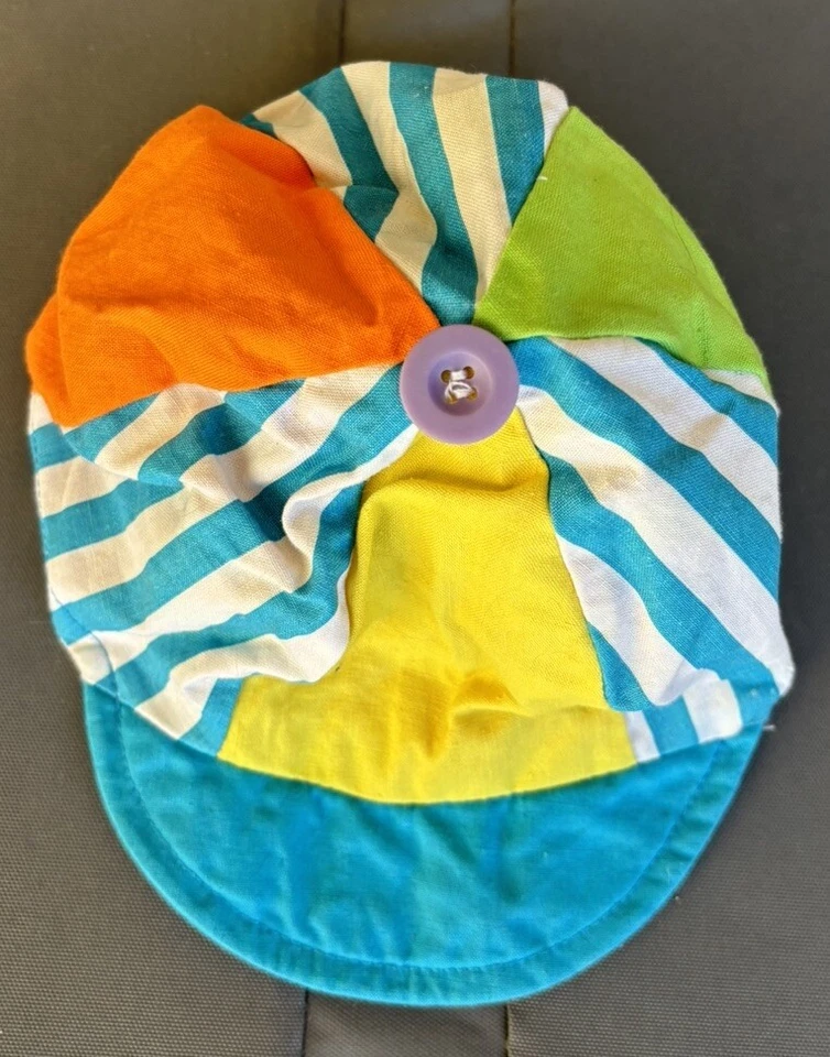 De colección Colorido Molinete Sombrero Gorra Niño Pequeño Talla 18M Disfraz Circo Foto 4 de 4