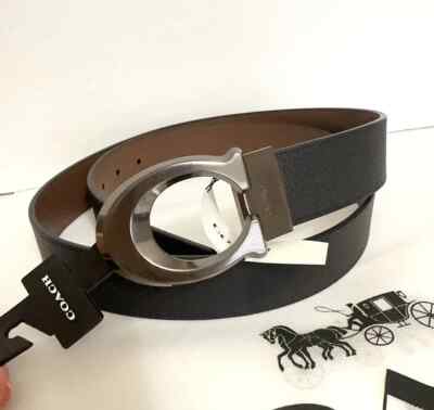 NWT Coach Signature Buckle Cut To Size Reversible Belt 38 Mm  display picture 3