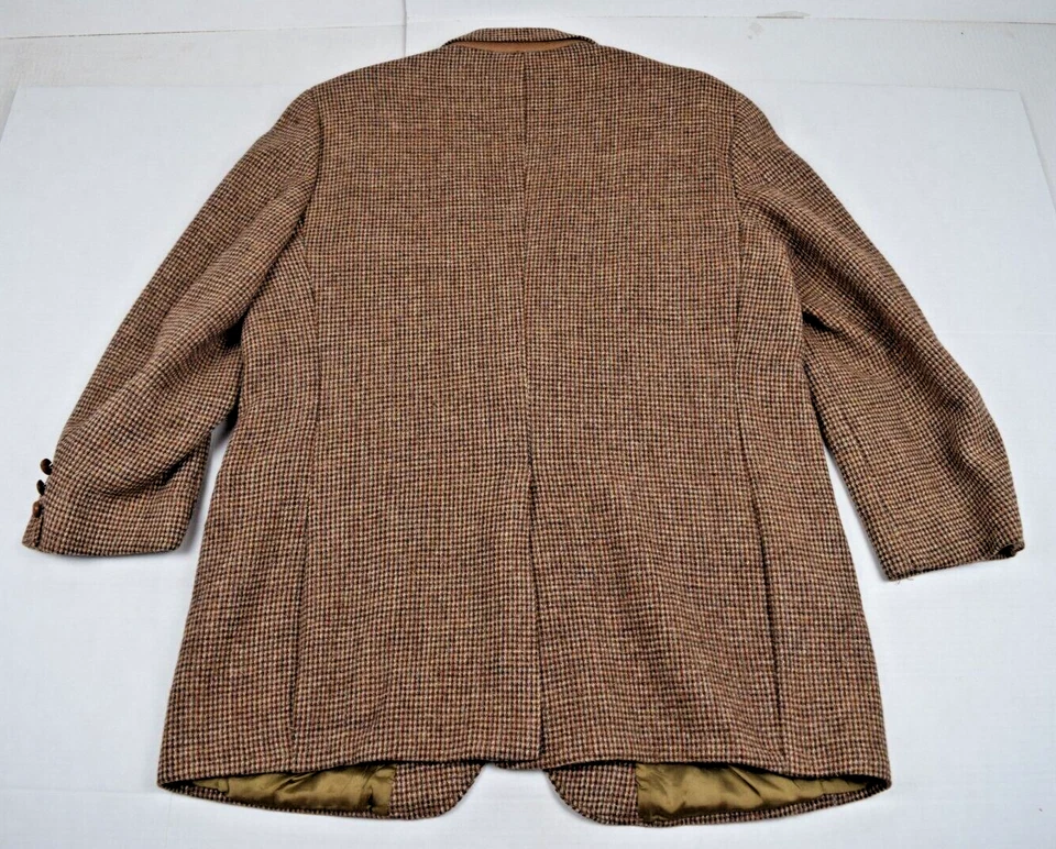 Abrigo Deportivo Harris Tweed De Colección Lana Talla 40S Años 70 Country Beige Dorado Hecho en EE. UU. Foto 2 de 4