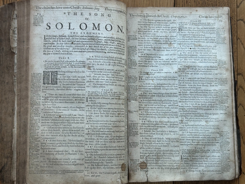 1672 THE HOLY BIBLE - King James with Geneva Notes - Old & New Testament - Picture 15 of 22