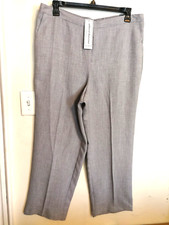 Alfred Dunner Womens Pants 18 Plus Gray Stretch Classic Fit Pull On Pockets