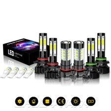 For 2010 Dodge Charger Combo LED Headlights Hi Low Beam Fog Lights 9005 9006 H16