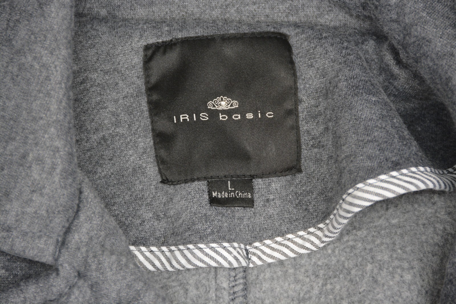 Iris Basic Pea Coat Women's Large Gray - image 3