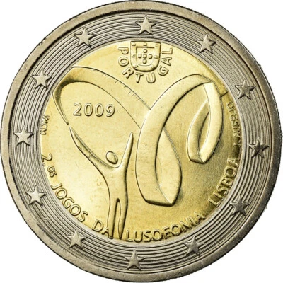 [#755698] Portugal, 2 Euro, Lusophonie, 2009, SPL, Bi-Metallic, KM:786 - Photo 1/2