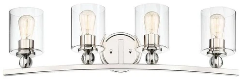 Minka Lavery 3080-613 4 Light 33"W Bathroom Vanity Light - Nickel - Picture 2 of 4