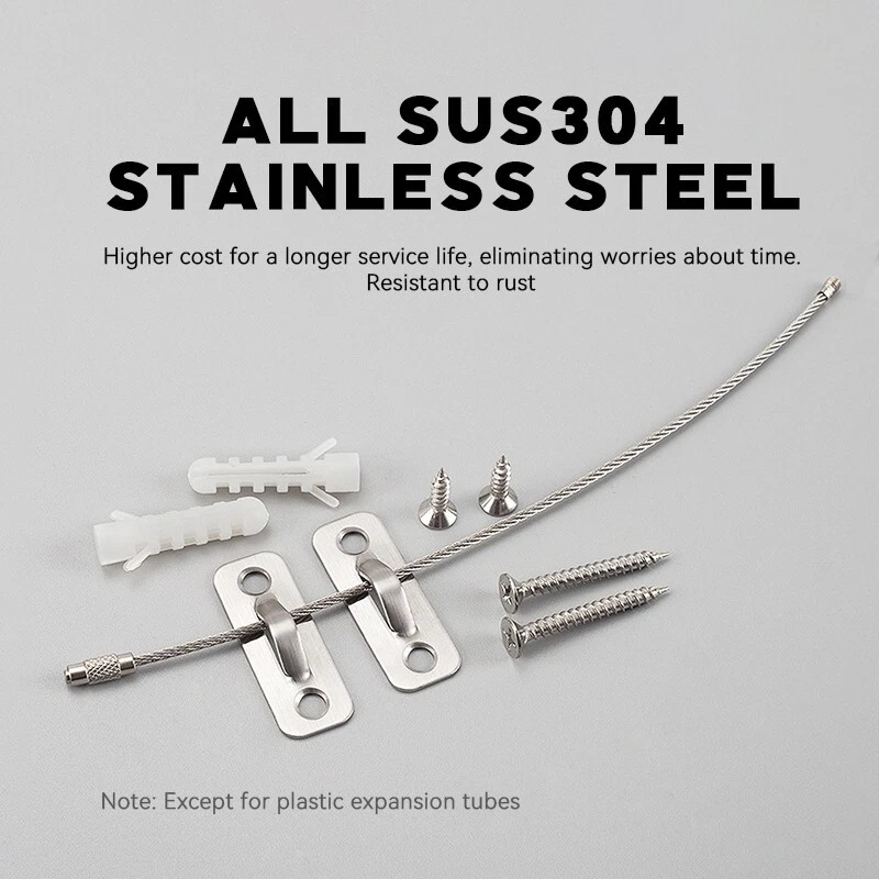 Juego de 6 anclajes para muebles, anclajes de pared metálicos ajustables Foto 4 de 4