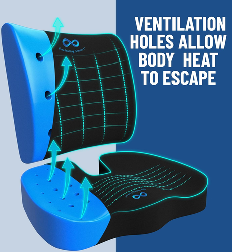 Doctor Recommended Memory Foam Seat Cushion for Office Chairs & Car Seat - Ergon - Picture 3 of 9