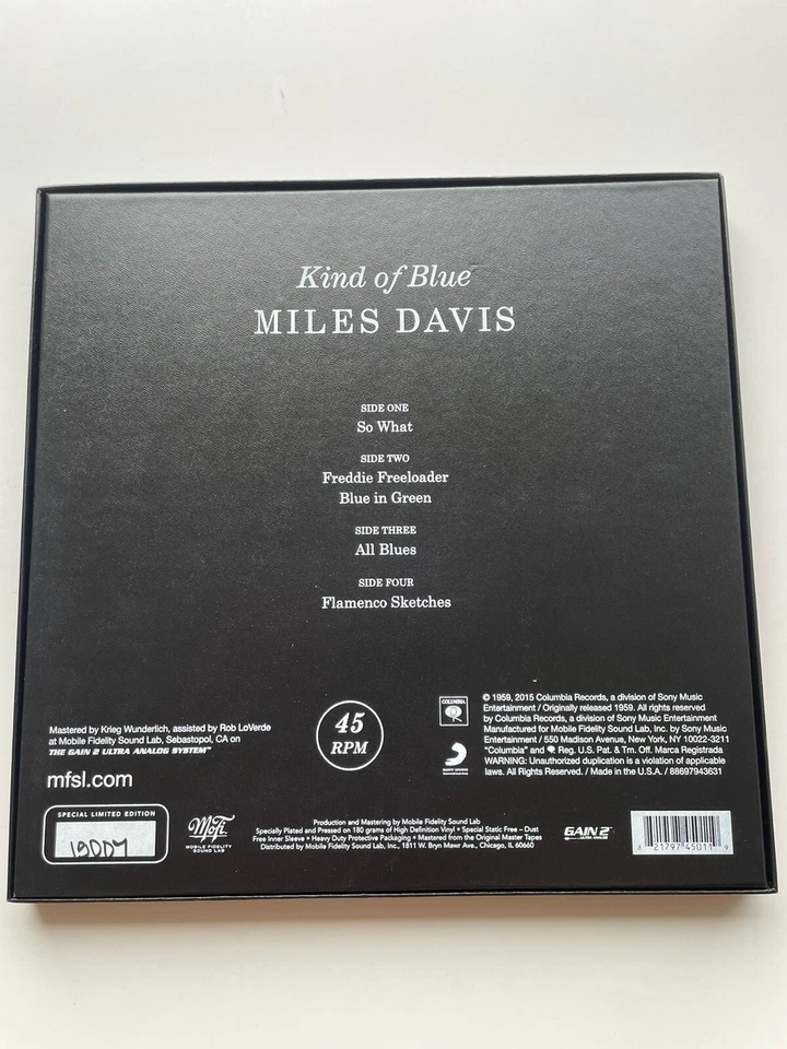 Miles Davis - Kind Of Blue MFSL Limited Edition 2 - 45 RPM Box Set NM - Image 2 of 3