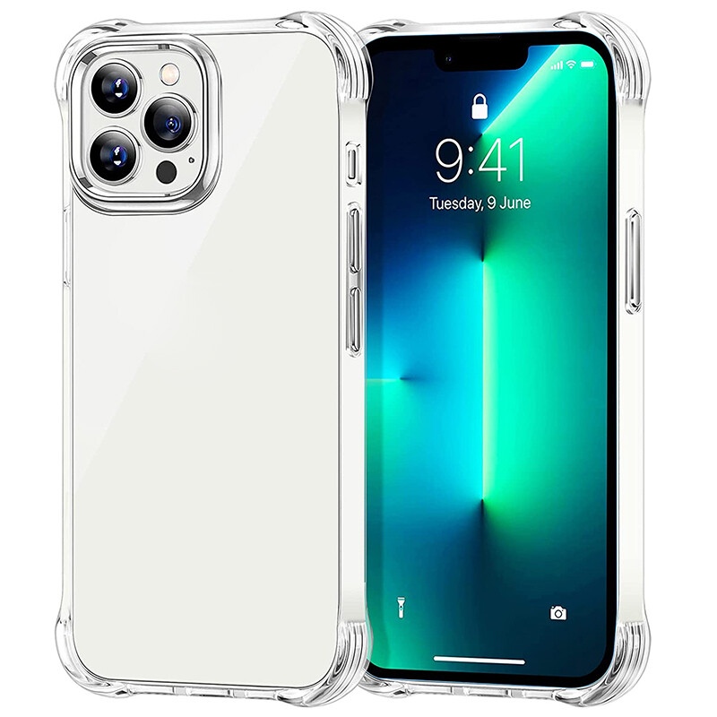 For iPhone 15 14 Plus 13 12 Mini 11 Pro Max X XR Clear Shockproof TPU Cover Case