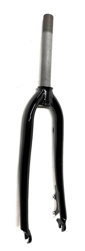 Raleigh 26" 1 1/8" Threaded Alloy Bike Fork 100mm Black Disc Axle-Crown 410mm