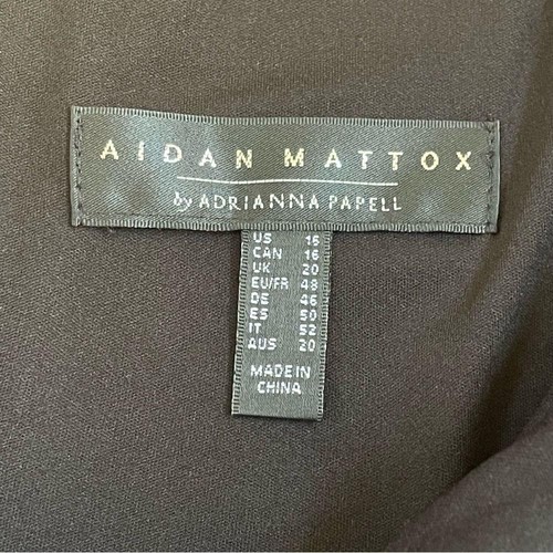 AIDAN MATTOX by ADRIANNA PAPELL Stretch Jacquard Midi Dress Blue Metallic Sz 16 - Bild 9 von 16