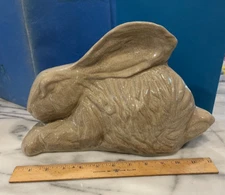 Unusual Large Vintage Rowe Pottery Works RPW Bunny Rabbit Figurine 12" by 9"