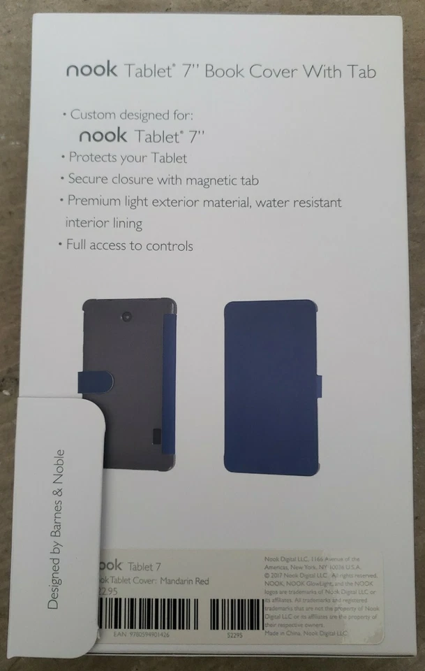 Nook Tablet 7" Cover with Tab NIB Mandarin Red - Image 3 of 3