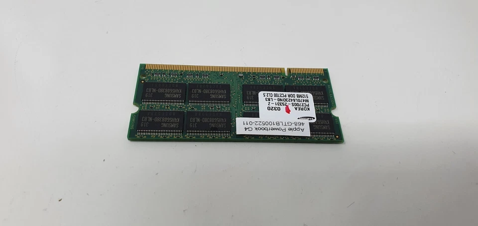 Apple PowerBook G4 17" Memory RAM 512MB DDR PC-2700S Samsung M470L6423DN0 - Image 4 of 4