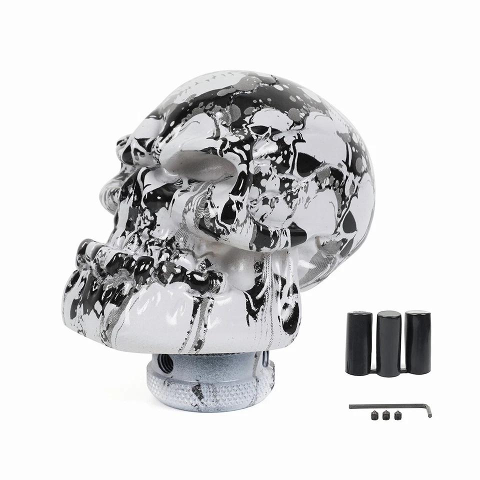 Universal Skull Head for Manual Car Gear Stick Shifter Knob Shift Lever Handle - Image 4 of 4