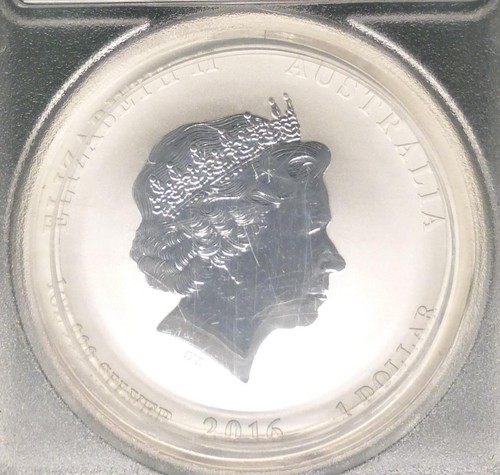 2016 PCGS MS70 Australian Year of the Monkey 1oz .999 Fine Silver $1, David Hall - Picture 4 of 8