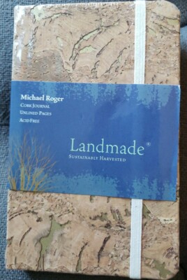Michael Roger Landmade Cork Journal Unlined Pages 3.5''x5.5''