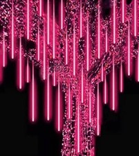 Image of 360 LED Meteor Shower Rain String Lights 8.6m