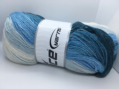 Blues Merino Gold Batik #23430 Ice Merino Wool & Acrylic Sport Yarn 100gr 437yd 