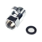 G1/2" Full Brass Shower Head Flow Control Shut OFF Valve Connector Coupler