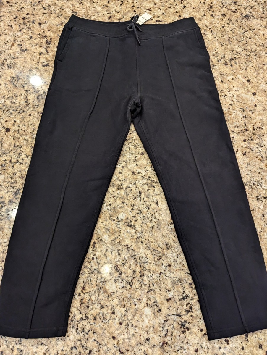 Express Men's Solid Fleece Pintuck Joggers Black size M