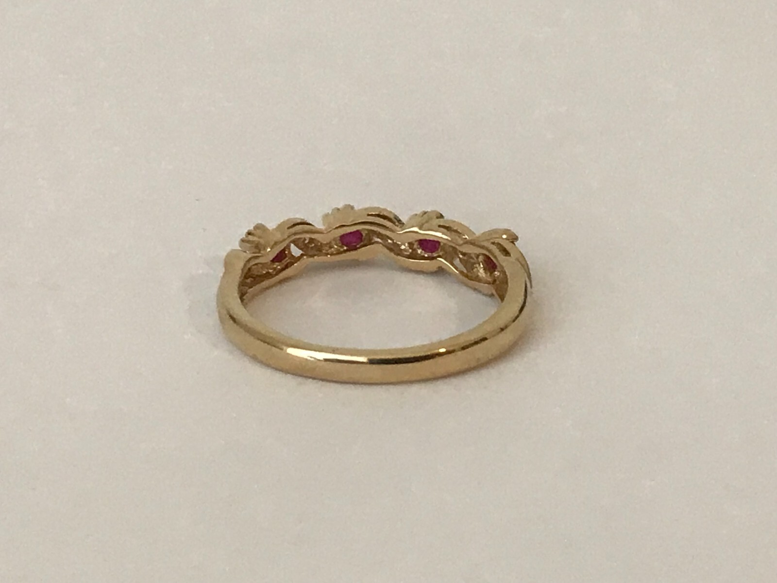 Ruby and Diamond Ring 9ct Gold Ruby and Diamond H… - image 12