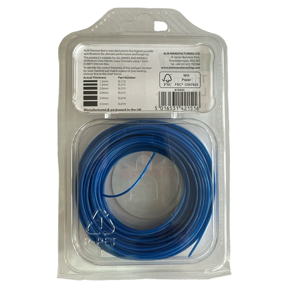 1.2Mm X 15m Nylon Cord Line Strimmer Spoof Fill Line Thread Line Trim GAR10